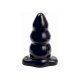 BUTPLUG CON ONDULACIONES GRANDE NEGRO VIBRASHOP