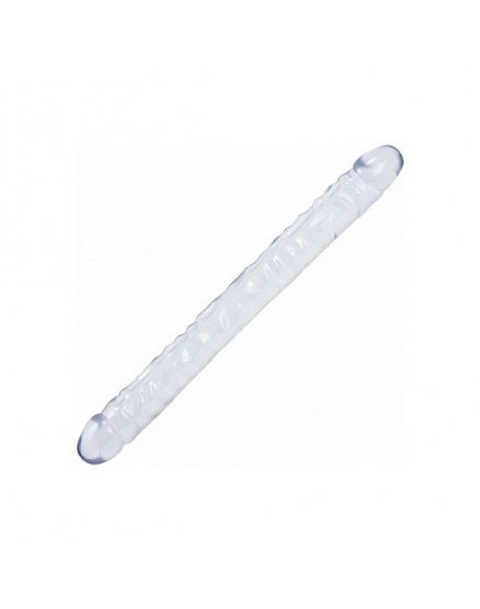 pene doble gelatina 45 cm transparente VIBRASHOP