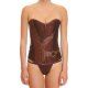 corset leather marrón VIBRASHOP