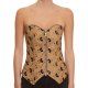 CORSET LENCERIA ESTAMPADA DE RATON MARRON VIBRASHOP