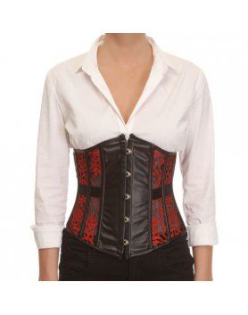 CORSET LENCERIA UNDERBUST Y CAMISA ROJO VIBRASHOP