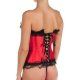 CORSET LENCERIA CON VOLANTES ROJO VIBRASHOP