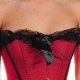 CORSET LENCERIA CON VOLANTES ROJO VIBRASHOP