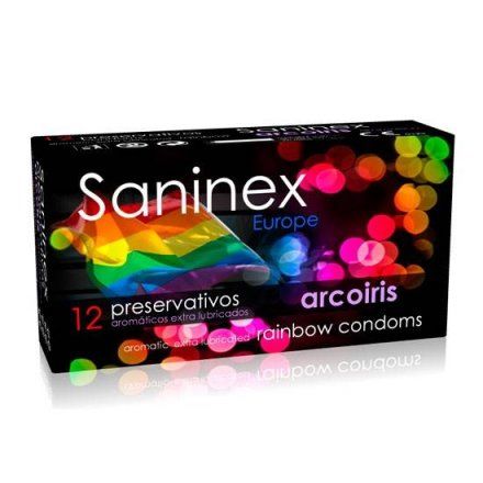 SANINEX ESPECIAL USO GAY ARCO IRIS LISO AROMATICO FLORAL en Vibrashop