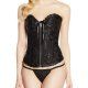 CORSET LENCERIA ESTAMPADA CON LACITO NEGRO VIBRASHOP