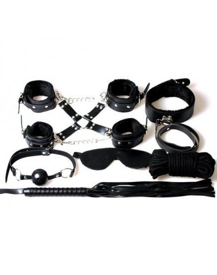 SET BONDAGE 8 PIEZAS NEGRO VIBRASHOP