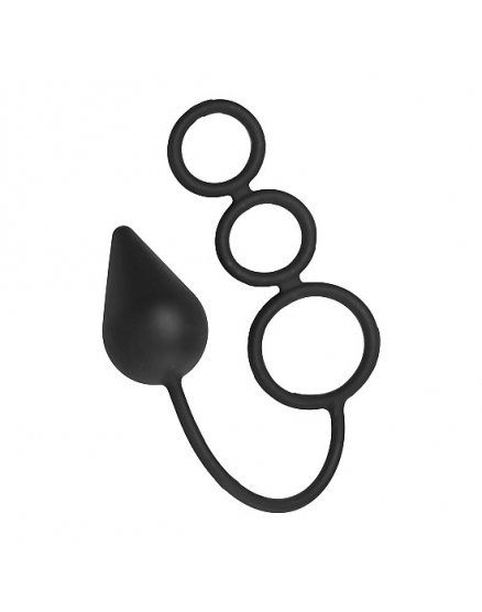 Anillo para el pene & plug master series triple threat Vibrashop