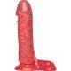 BALLSY PENE REALiSTICO CON BASE SUCCIoN 20 CM ROJO VIBRASHOP