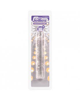 DILDO REALISTAS DE GELATINA 25.5 CM TRANSPARENTE VIBRASHOP