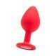 BUTTPLUG DIAMANTE LARGO ROJO VIBRASHOP