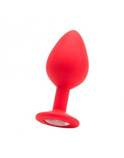 BUTTPLUG DIAMANTE LARGO ROJO VIBRASHOP