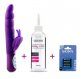 PACK SEXUAL - VIBRADOR RABIT PRO CON PILAS Y LUBRCANTE