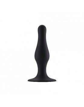 BUTT PLUG SHOTS TOYS - WITH SUCTION CUP - SMALL - BLACK VIBRASHOP