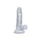 Dildo realista realrock con testículos traslúcido 11 cm Vibrashop