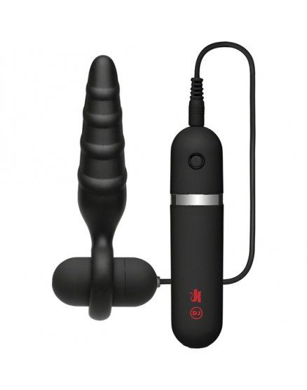 ESTIMULADOR ANAL CON MANDO 13 CM NEGRO para masaje prostático