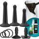 VACULOCK SILICONE PEGGING KIT ARNÉS CON DILDOS NEGRO VIBRASHOP