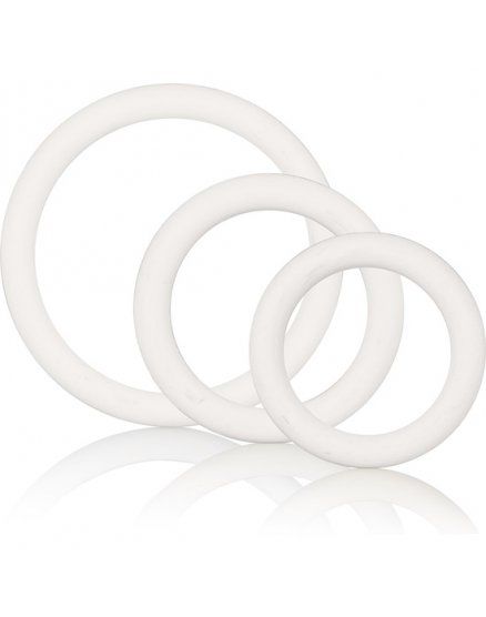 ANILLOS PARA EL PENE CALEXOTICS - RUBBER RING WHITE SET 3PCS VIBRASHOP