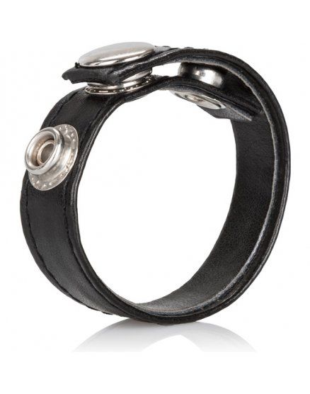 Anillo para pene calexotics cuero 3 cierres Vibrashop