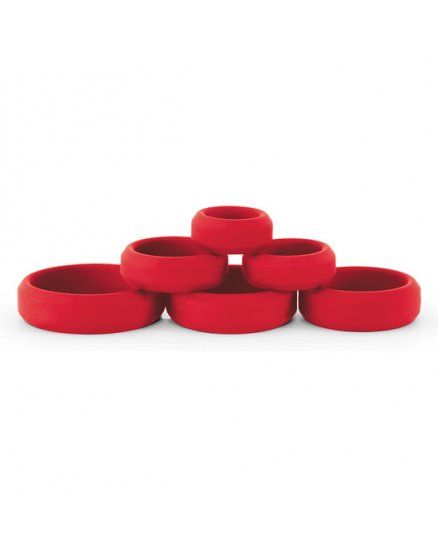 ANILLOS PARA EL PENE RENEGADE - BUILD A CAGE RINGS RED VIBRASHOP