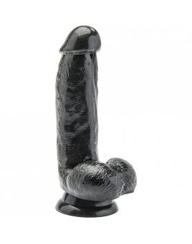 JUGUETES PARA CHICAS - PENE REALÍSTICO 15CM NEGRO VIBRASHOP