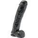 PENE REALÍSTICO CON TESTÍCULOS 28CM NEGRO VIBRASHOP