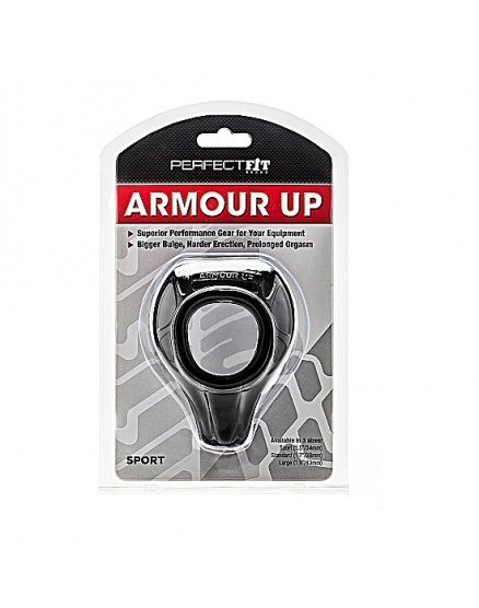 ARNÉS PARA PENE ARMOUR NEGRO PERFECT FIT VIBRASHOP