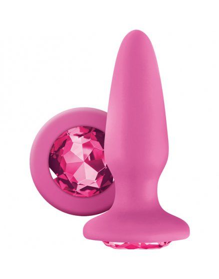 PLUG ANAL ROSA GEMA ARCOÍRIS FILLY TAILS  VIBRASHOP
