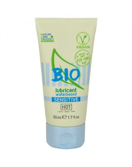 HOT BIO LUBRICANTE CON BASE DE AGUA SENSITIVE 50 ML VIBRASHOP