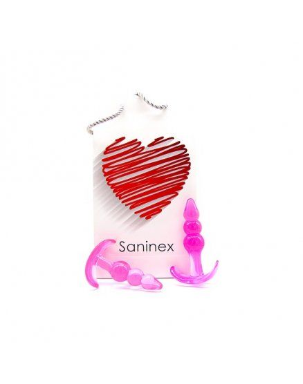 PLUG ANAL 3D PLEASURE ROSA SANINEX VIBRASHOP