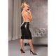 FAUX LEATHER KNEE LENGTH SKIRT VIBRASHOP