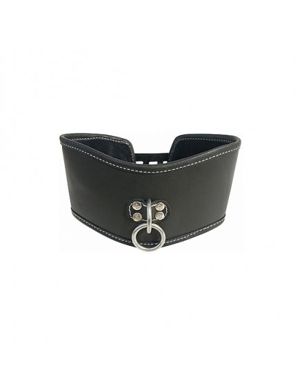 Collar bondage edge soft leather posture collar Vibrashop