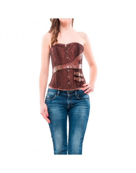 INTIMAX - CORSET ABBIGAYLE MARRON VIBRASHOP