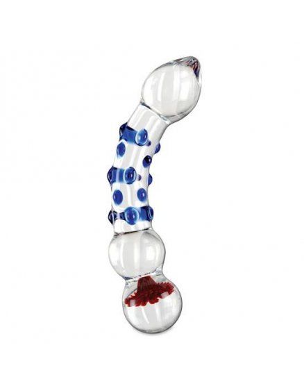 CONSOLADOR DE CRISTAL ICICLES NÚMERO 18 AZUL VIBRASHOP