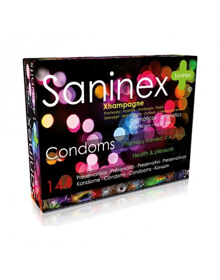 SANINEX PRESERVATIVOS XHAMPAGNE - PUNTEADO 144 UDS VIBRASHOP