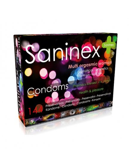 SANINEX PRESERVATIVOS MULTI ORGASMIC WOMAN 144 UDS VIBRASHOP