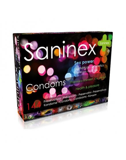 SANINEX PRESERVATIVOS SEX POWER 144 UDS VIBRASHOP