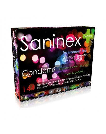 SANINEX PRESERVATIVOS TRANSPARENTES ULTRA FINOS 144 UDS VIBRASHOP