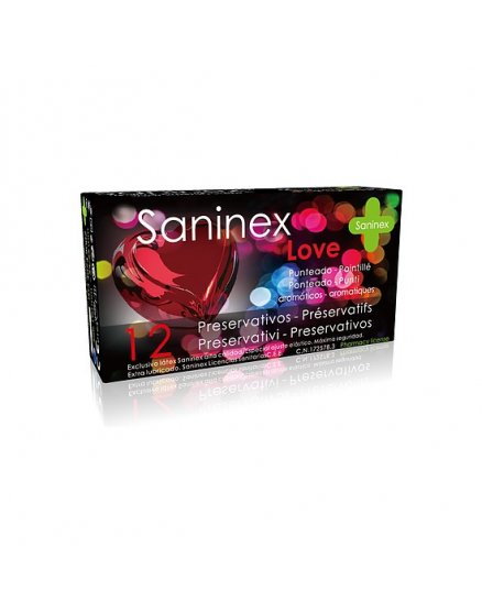 SANINEX PRESERVATIVOS LOVE PUNTEADO 12UDS VIBRASHOP