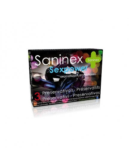 SANINEX PRESERVATIVOS SEX POWER 3UDS VIBRASHOP