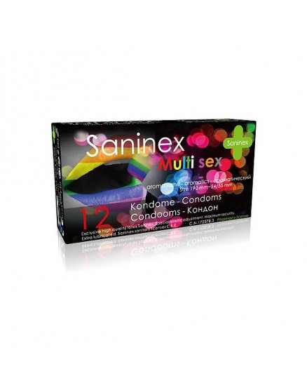 SANINEX PRESERVATIVOS MULTI SEX 12UDS VIBRASHOP