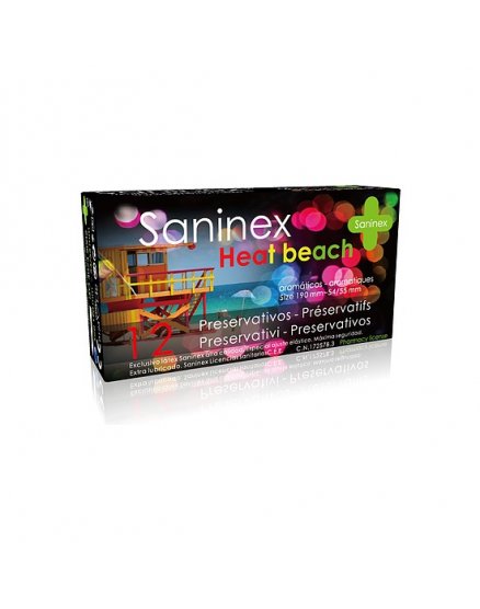 SANINEX PRESERVATIVOS HEAT BEACH 12UDS VIBRASHOP