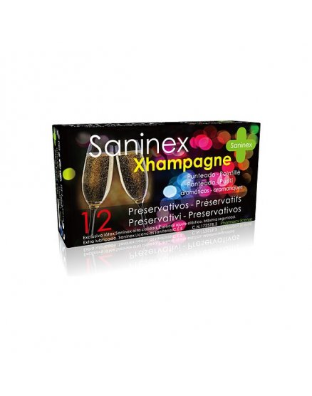 SANINEX PRESERVATIVOS XHAMPAGNE PUNTEADO 12UDS VIBRASHOP