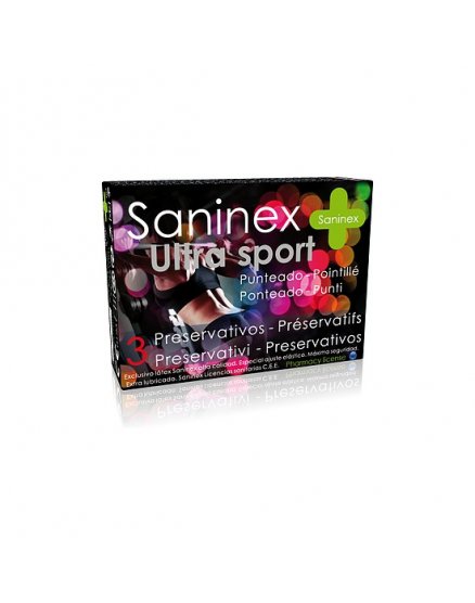 SANINEX PRESERVATIVOS ULTRA SPORT PUNTEADO 3UDS VIBRASHOP