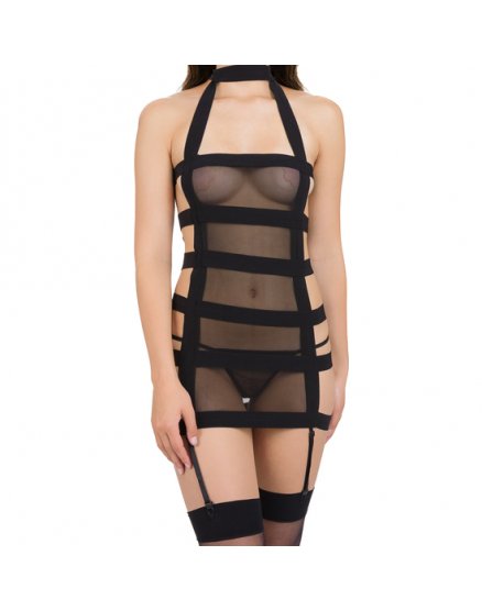 Body caramel nuit striped negro Vibrashop