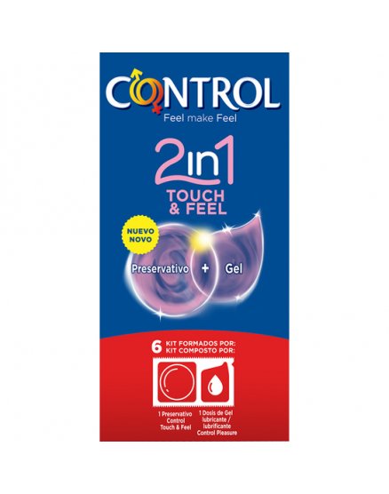 PRESERVATIVOS CONTROL 2IN1 TOUCH & FEEL + LUBE 6UDS VIBRASHOP