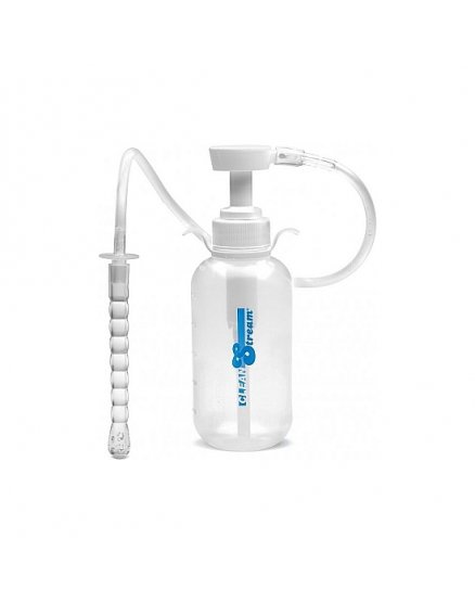 PUMP ACTION ENEMA BOTELLA CON DOSIFICADOR - TRANSPARENTE VIBRASHOP