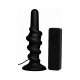 COILED SWIRL VIBRADOR ANAL SILICONA CON MANDO - NEGRO VIBRASHOP