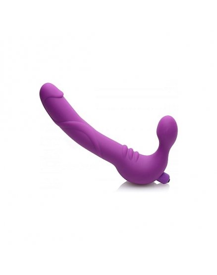 ROYAL REVOLVER ARNÉS CON DILDO VIBRADOR DE SILICONA - MORADO VIBRASHOP