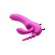 REGAL RIDER TRIPLE G ARNÉS CON DILDO VIBRADOR DE SILICONA - MORADO VIBRASHOP