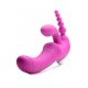 REGAL RIDER TRIPLE G ARNÉS CON DILDO VIBRADOR DE SILICONA - MORADO VIBRASHOP